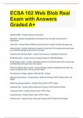 ECSA 102 Web Blob Real Exam with Answers Graded A+
