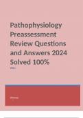 Package Deal for Pathophysiology &lpar;NR-283&rpar; Exam Questions with 100&percnt; Correct Answers &sol;Updated 2024 Solutions at Chamberlain