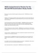 HESI Comprehensive Review for the NCLEX-RN Examination Study Guide 