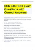 BSN 346 HESI Exam Questions with Correct Answers