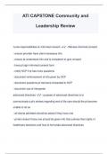 ATI CAPSTONE Community and Leadership Review