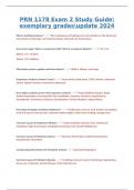PRN 1178 Exam 2 Study Guideexemplary gradesupdate 2024