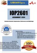 IOP2601 Assessment 1 (COMPLETE ANSWERS QUIZ) 2024