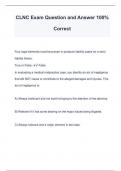 CLNC Exam Question and Answer 100&percnt; Correct