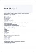 HDFS 320 Exam 1 Questions and Answers 2024