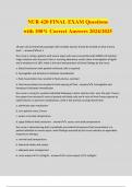 NUR 420 FINAL EXAM Questions with 100&percnt; Correct Answers 2024&sol;2025