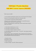 N420 Quiz 1 Practice Questions with 100&percnt; Correct Answers 2024&sol;2025