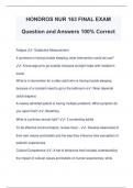 HONDROS NUR 163 FINAL EXAM Question and Answers 100% Correct