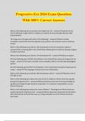Progressive Era 2024 Exam Questions With 100&percnt; Correct Answers