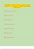 DFW SIDA Training Exam Study Guide Questions with 100&percnt; Correct Answers &vert; Verified &vert; Latest Update 2024 &vert; Rated A&plus;