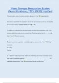 Water Damage Restoration Student  Exam Workbook &lbrack;100&percnt; PASS&rsqb; &sol;verified&sol;