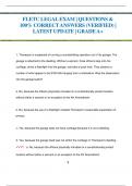 FLETC LEGAL EXAM | QUESTIONS &  100% CORRECT ANSWERS (VERIFIED) | LATEST UPDATE | GRADEA+