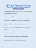 IICRC Water Restoration Technician Exam Review With Answers &lbrack;100&percnt;  PASS&rsqb; &sol;verified&sol;