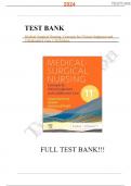 Test bank for Medical-Surgical Nursing: Concepts for Clinical Judgment and Collaborative Care 11th Edition by Ignatavicius All Chapters Covered||2024 Update