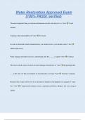 Water Restoration Approved Exam  &lbrack;100&percnt; PASS&rsqb; &sol;verified&sol;