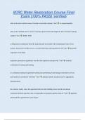 IICRC Water Restoration Course Final  Exam &lbrack;100&percnt; PASS&rsqb; &sol;verified&sol;
