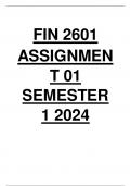 FIN2601 assignment 1 semester 1 2024