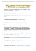 WGU - Health&comma; Fitness&comma; and Wellness C458Already passedupdate 2024