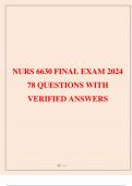 NURS 6630 FINAL EXAM 2024 78 QUESTIONS WITH  VERIFIED ANSWERS