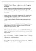 NSG 330 Unit 2 &lpar;Exam 1&rpar; Questions with Complete Solutions