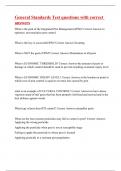 General Standards Test questions with correct answers&vert;100&percnt; verified&vert;17 pages