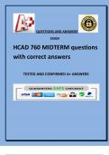 HCAD 760 MIDTERM questions with correct answers