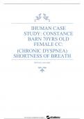 IHUMAN CASE STUDY: CONSTANCE BARN 70YRS OLD FEMALE CC:  (CHRONIC DYSPNEA) SHORTNESS OF BREATH