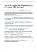 COF P-98 Practice test Exam Questions & Answers 100&percnt; Accurate&excl;