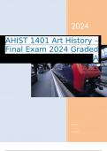 AHIST 1401 Art History – Final Exam 2024 Graded A 