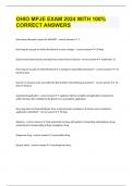 OHIO MPJE EXAM 2024 WITH 100&percnt; CORRECT ANSWERS