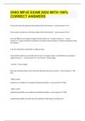 OHIO MPJE EXAM 2024 WITH 100&percnt; CORRECT ANSWERS 