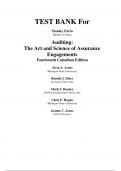 Test Bank For Auditing The Art and Science of Assurance Engagements, Canadian Edition, 14th Edition by Alvin A. Arens, Randal J. Elder, Mark S. Beasley, Chris E. Hogan, Joanne C. Jones Chapter 1-20