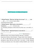 PBCFR Protocols - ALS Medical Emergencies Exam Questions with 100% Correct Answers