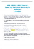 MED SURG II HESI (Elsevier) Exam Set Questions With Correct  Answers Passed!!