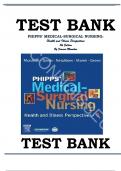 Test Bank For Phipps' Medical-Surgical Nursing: Health and Illness Perspectives By Frances Donovan Monahan ISBN 9780323031974 Chapter 1-66 Complete Guide.
