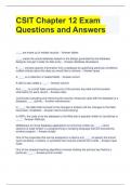 CSIT Chapter 12 Exam  Questions and Answers