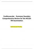 Cardiovascular - Summary Saunders Comprehensive Review for the NCLEXRN Examination.