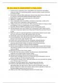 NR304 HEALTH ASSESSMENT QUESTIONS AND ANSWERS GRADED A