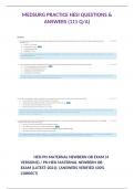 MEDSURG PRACTICE HESI QUESTIONS & ANSWERS &lpar;111 Q&sol;A&rpar;