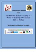 Test Bank for Human Sexuality in a  World of Diversity