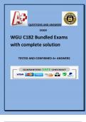 WGU C182 Bundled Exams  with complete solution