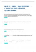 SPCE 611 EXAM 1 2024 CHAPTER 1 – 4 QUESTION AND ANSWERS |VERIFIED EXAM