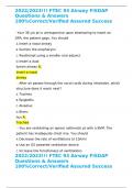 2022&sol;2023 FTEC 93 Airway FISDAP Questions & Answers