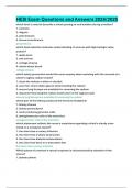 HESI Exam Questions and Answers 2024&sol;2025