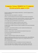 Computer Science H446&sol;01 Set 2 Computer Systems practice paper review