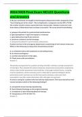 2024&sol;2025 Final Exam NCLEX Questions and Answers