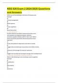 NSG 526 Exam 2 2024&sol;2025 Questions and Answers