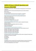 NURS 219 Exam 3 NCLEX Questions and Answers 2024&sol;2025