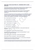 NSG 1600- FLUID & ELECTROLYTE - ACID-BASE (POST CLASS) NOTES #6