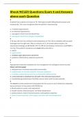 Shock NCLEX Questions Exam 4 and Answers above each Question